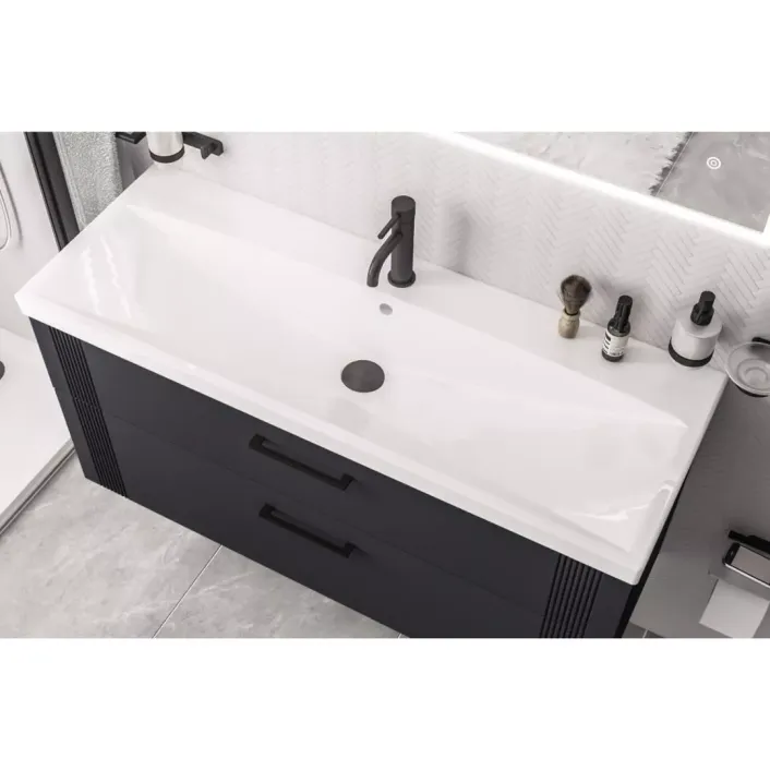 Eastbrook Cranham 120cm Wall Hung Vanity Unit - Matt Anthracite