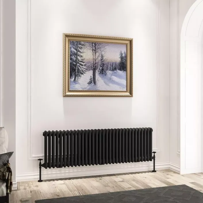 Eastbrook Imperia 3 Column Radiator 450 x 1460mm Matt Black