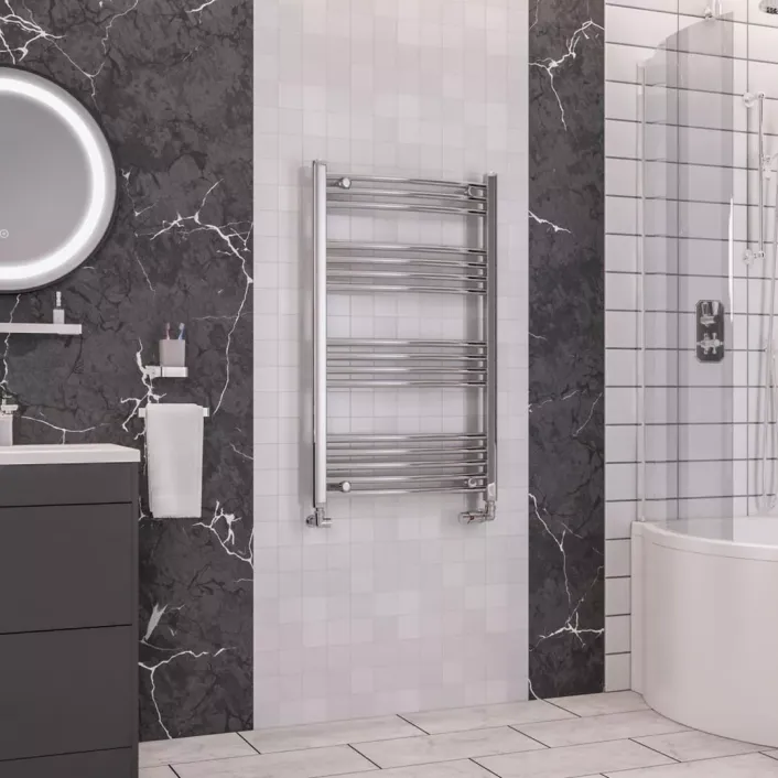 Eastbrook Wendover Curved Multirail 1000 x 600 Chrome