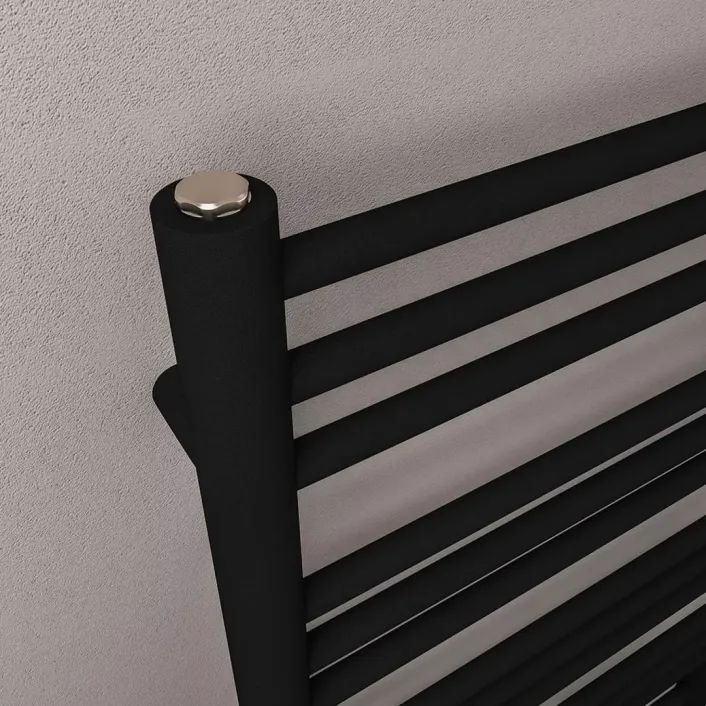 Eastbrook Corinium Round 800 x 600 Towel Rail Matt Black