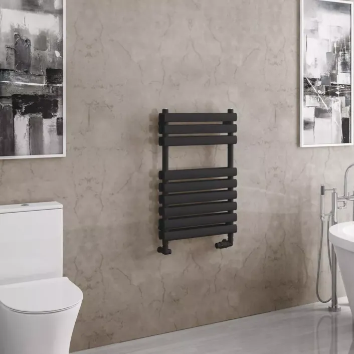 Eastbrook Tunstall Double 800 x 500 Towel Rail Matt Black