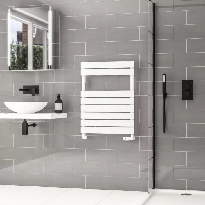 Eastbrook Addington II Towel Rail 790 x 600 Type10 Gloss White
