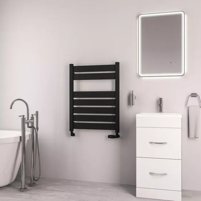 Eastbrook Santero 800 x 600mm Towel Rail Matt Black