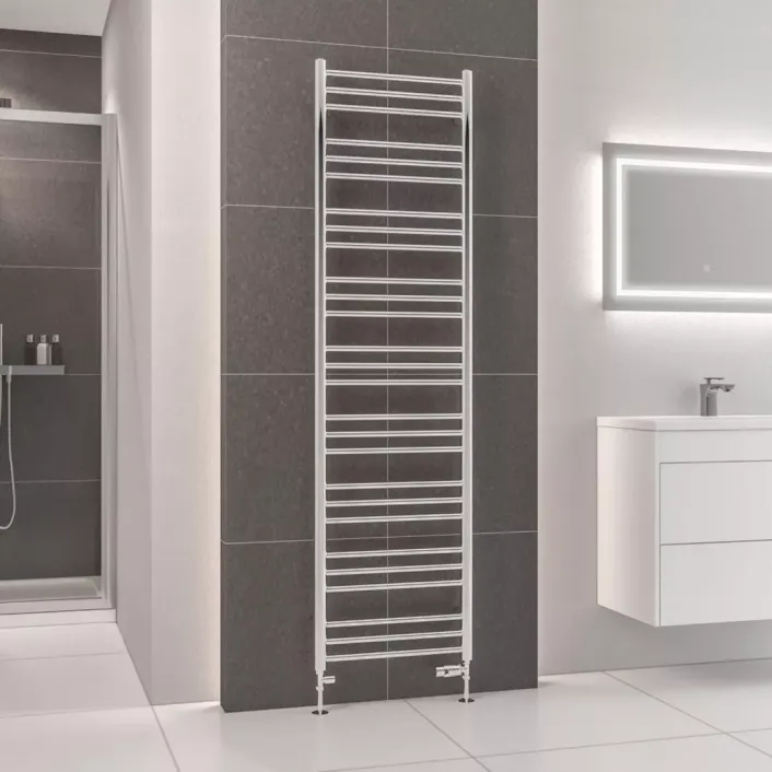 Eastbrook Corinium Round 1800 x 500 Towel Rail Chrome