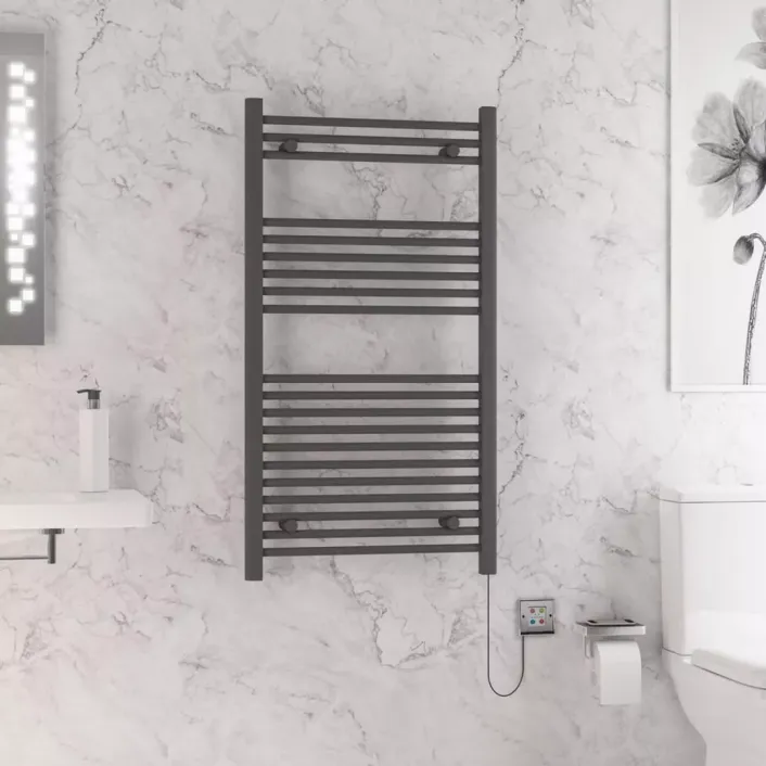 Eastbrook Biava Dry Element Towel Rail 1100x600mm Matt Anthracite