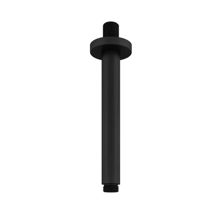 Eastbrook 160mm Wall Mounted Round Ceiling Shower Arm - Matt Smooth Black