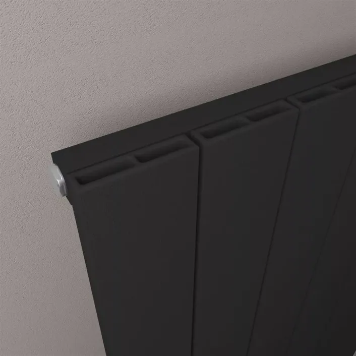 Eastbrook Charlton 1200 x 280 Aluminium Radiator Matt Black