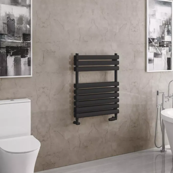 Eastbrook Tunstall Double 800 x 600 Towel Rail Matt Black