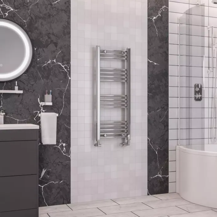 Eastbrook Wendover Curved Multirail 1000 x 400 Chrome