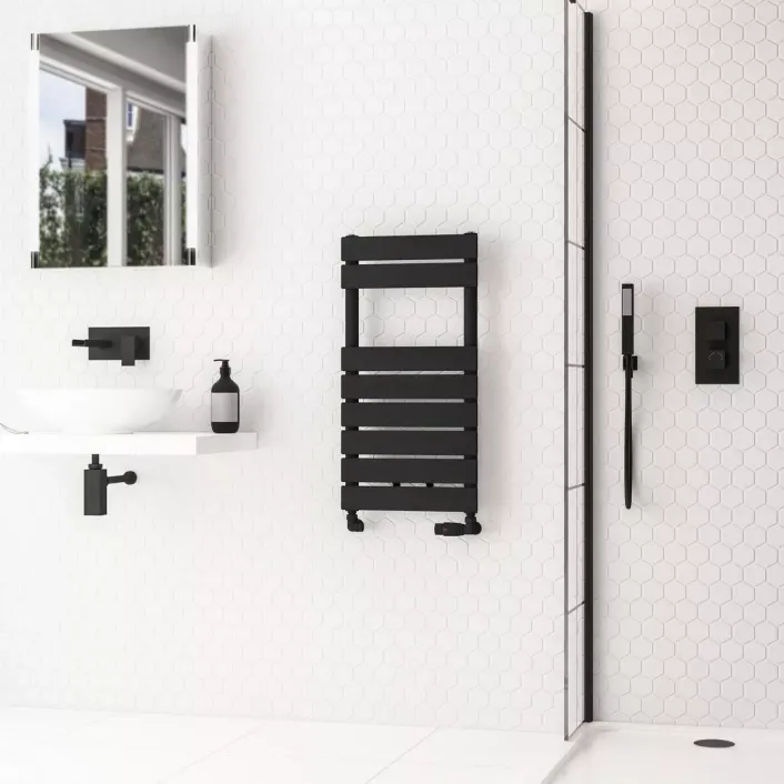 Eastbrook Addington II Towel Rail 790 x 400 Type10 Matt Black