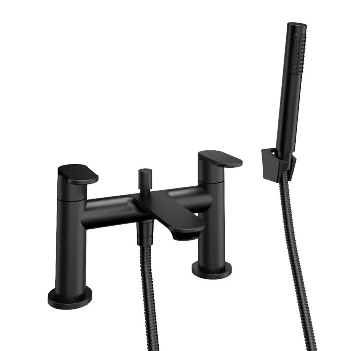 Eastbrook Elsted Bath Shower Mixer Tap (BSM) Including Handset & Holder - Matt Black