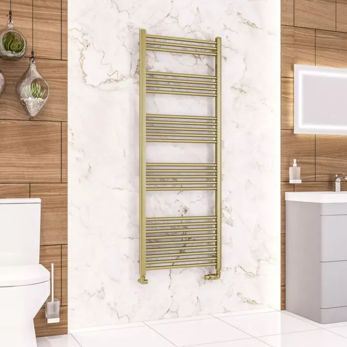 Eastbrook Wendover Straight Multirail 1600 x 600 Brushed Brass