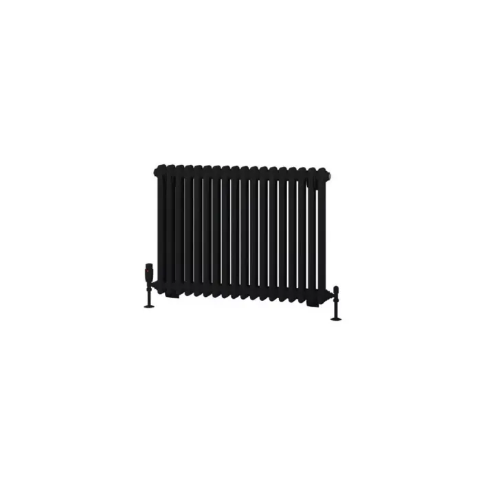 Eastbrook Rivassa 2 Column Radiator 600 x 833mm Matt Black