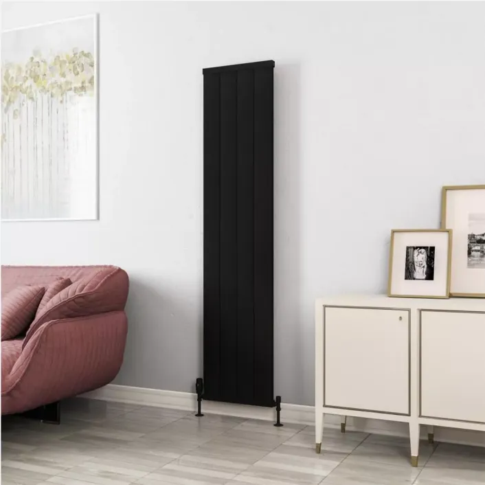 Eastbrook Kingswood Slimline 1800 x 410 Aluminium Radiator Matt Black