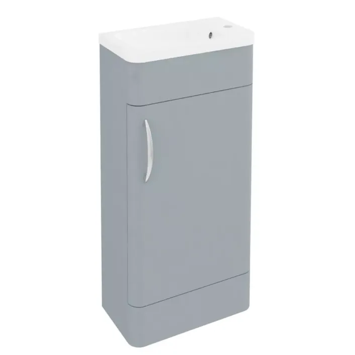 Eastbrook Cavone 40CM 1 Door Basin Vanity Unit - Matt Grey - Freestanding
