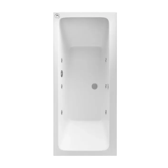 Eastbrook Portland 1700 x 750 x 440mm Double Ended(DE) 6 Jet Whirlpool Rectangular Beauforte Bath - White
