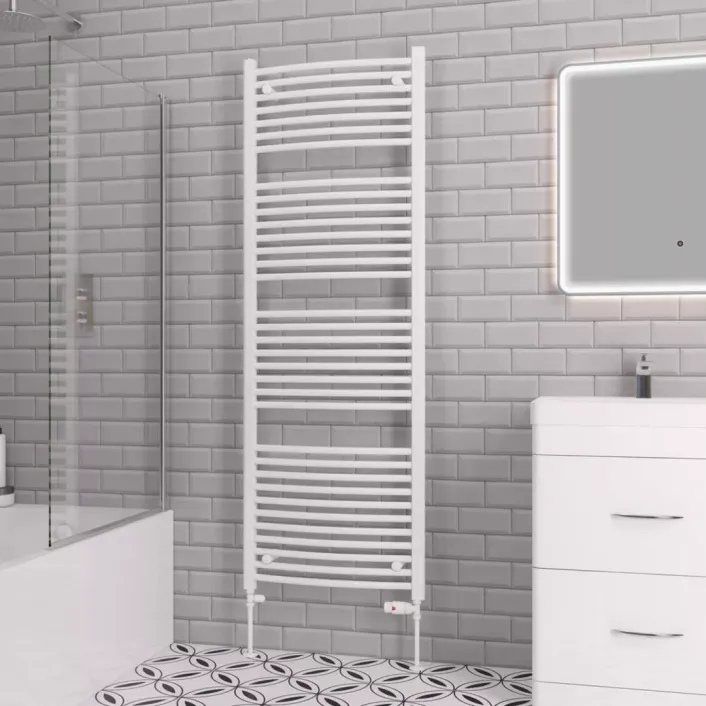 Eastbrook Curved Biava Multirail 1720 x 600 Gloss White