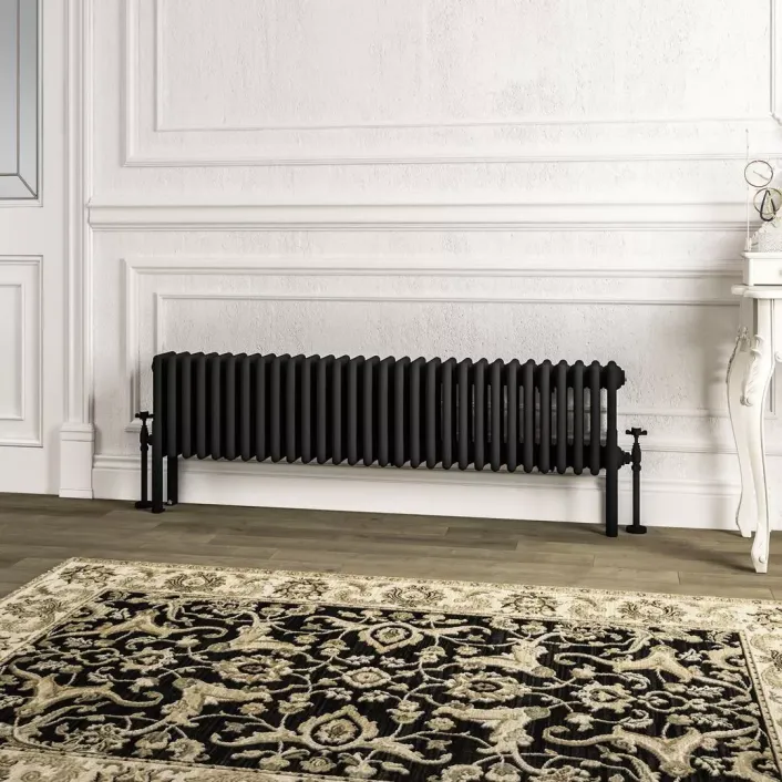 Eastbrook Imperia 4 Column Radiator 300 x 1370mm Matt Black