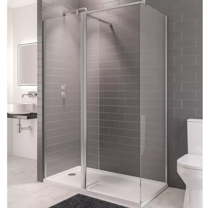 Eastbrook Vantage 2000 8mm Easy Clean 2000mm x 1600mm Walk-In Panel - Chrome