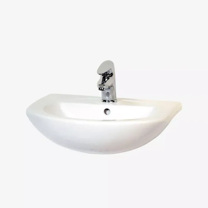 Eastbrook Loire 50cm x 41cm 1 Tap Hole Ceramic Semi Recessed Basin - White