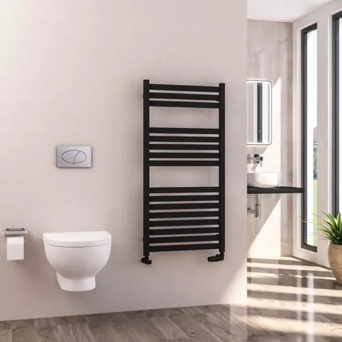 Eastbrook Defford 1200 x 600mm Towel Rail Matt Black