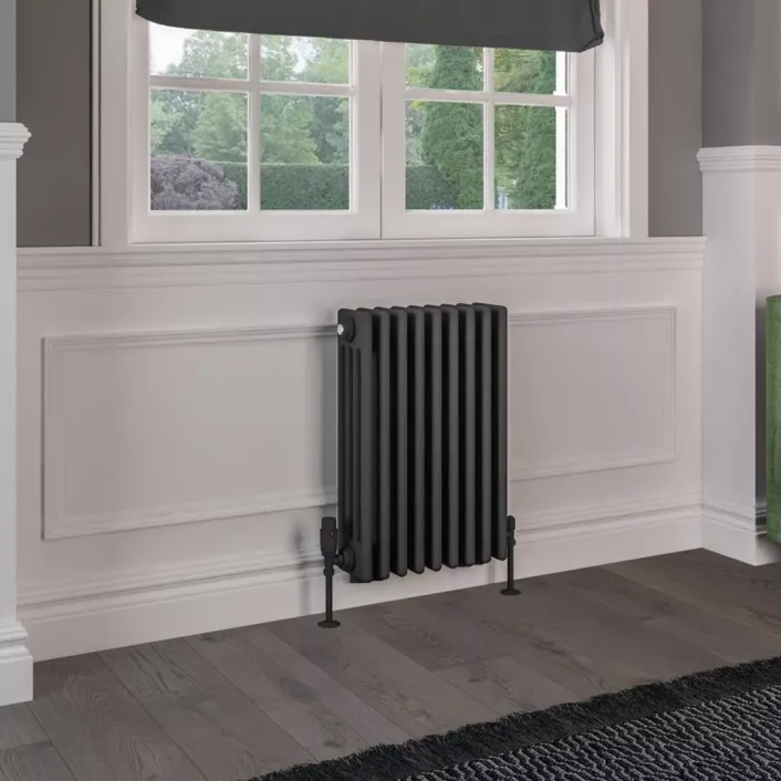 Eastbrook Rivassa 4 Column Radiator 600 x 425mm Matt Anthracite