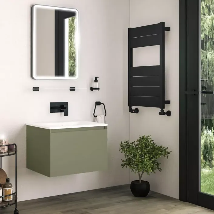 Eastbrook Badbury 60cm Wall Hung Unit 1 Drawer Savannah Green