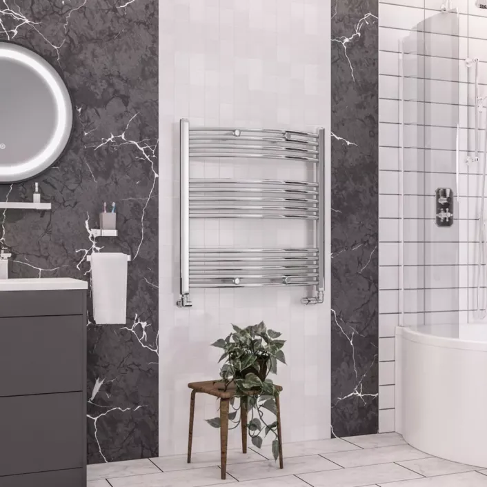 Eastbrook Wendover Curved Multirail 800 x 750 Chrome