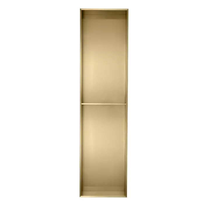 Eastbrook 1200 x 300mm Shower Niche with Shelf - Brushed Brass