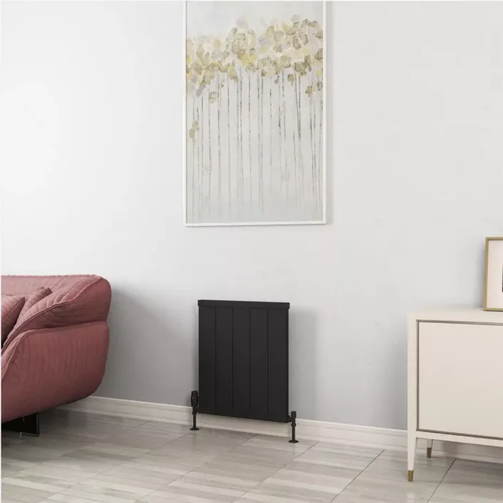 Eastbrook Kingswood Slimline 600 x 510 Aluminium Radiator Matt Black