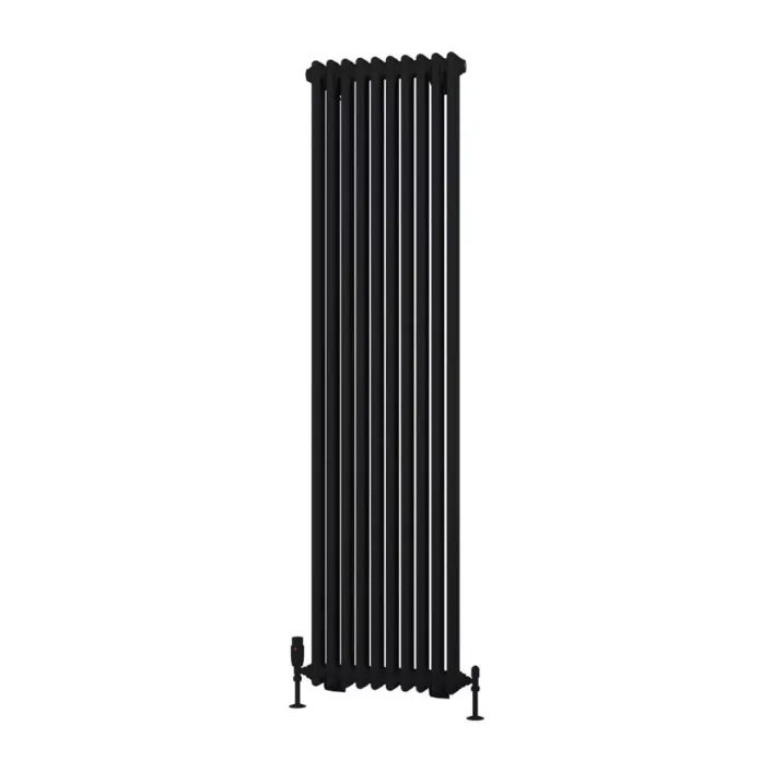Eastbrook Rivassa 2 Column Radiator 1800 x 473mm Matt Black