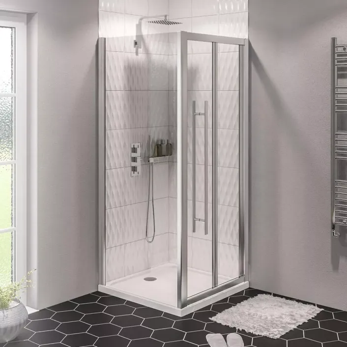 Eastbrook Vantage 2000 6mm Easy Clean 2000mm x 700mm Bi-Fold Shower Door - Chrome