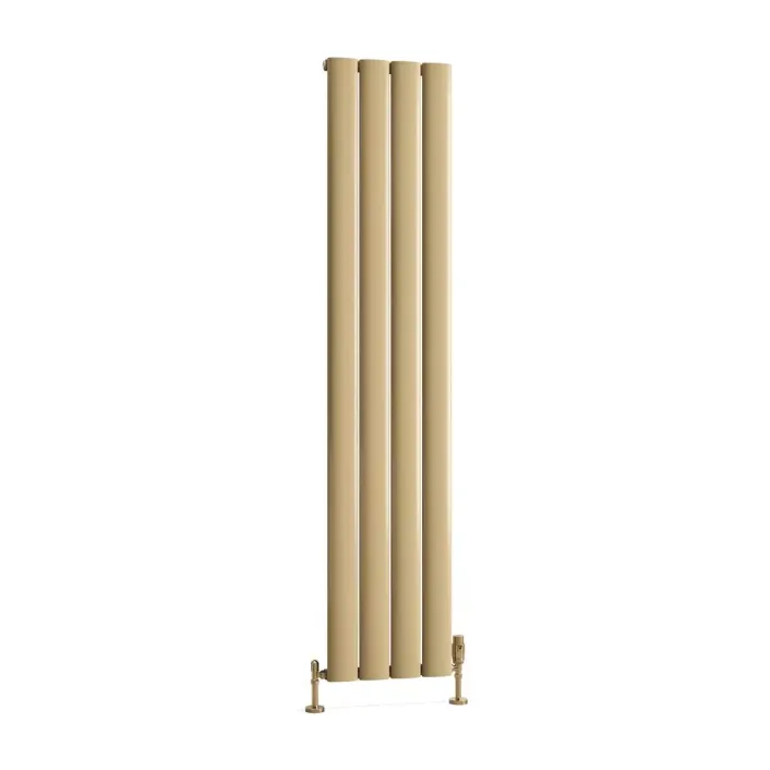 Eastbrook Malmesbury 1800 x 375 Aluminium Radiator Brass Effect