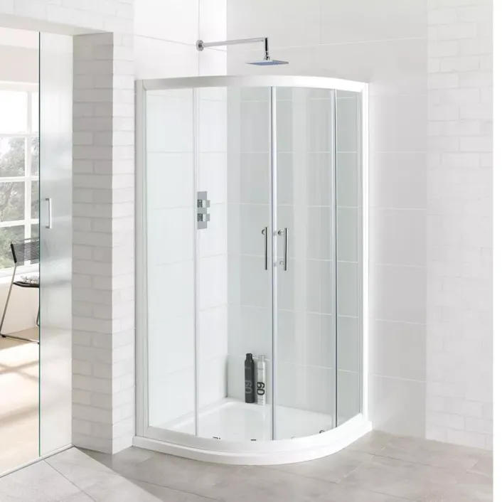 Eastbrook Vantage Easy Clean 800x800mm Quadrant Shower Enclosure - White