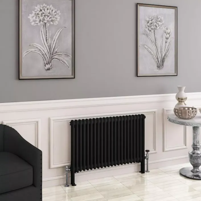 Eastbrook Imperia 2 Column Radiator 600 x 1010mm Matt Black