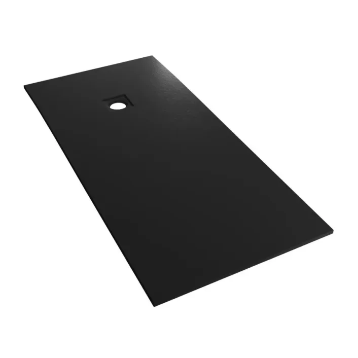 Eastbrook Crossland 1600 x 800mm Rectangular Shower Tray with Slate Finish - Black