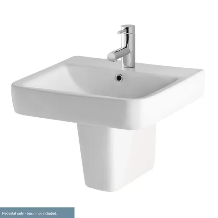 Eastbrook Crowthorne Semi Pedestal with Fixings - White