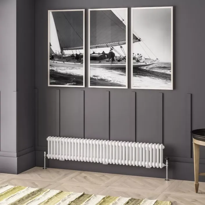 Eastbrook Imperia 2 Column Radiator 300 x 1640mm Gloss White