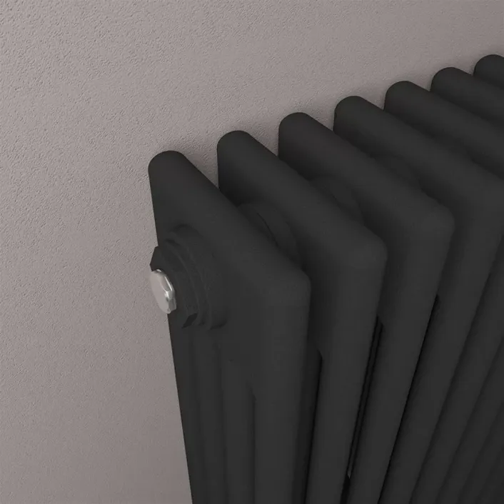 Eastbrook Rivassa 4 Column Radiator 600 x 1010mm Matt Black