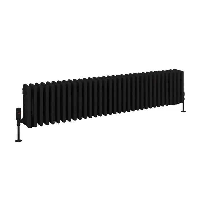 Eastbrook Rivassa 4 Column Radiator 300 x 1505mm Matt Black
