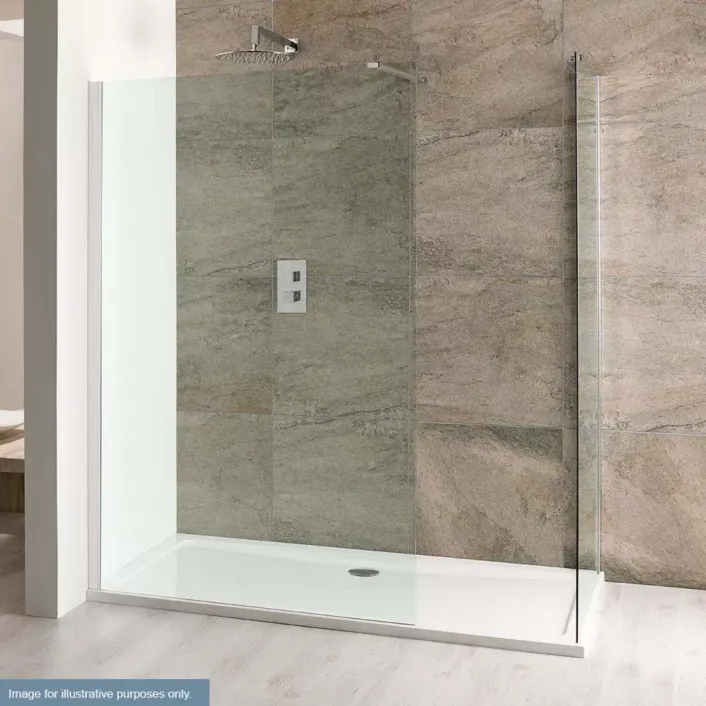 Eastbrook Volente 1850mm x 400mm Flipper Kit - Chrome Profiles