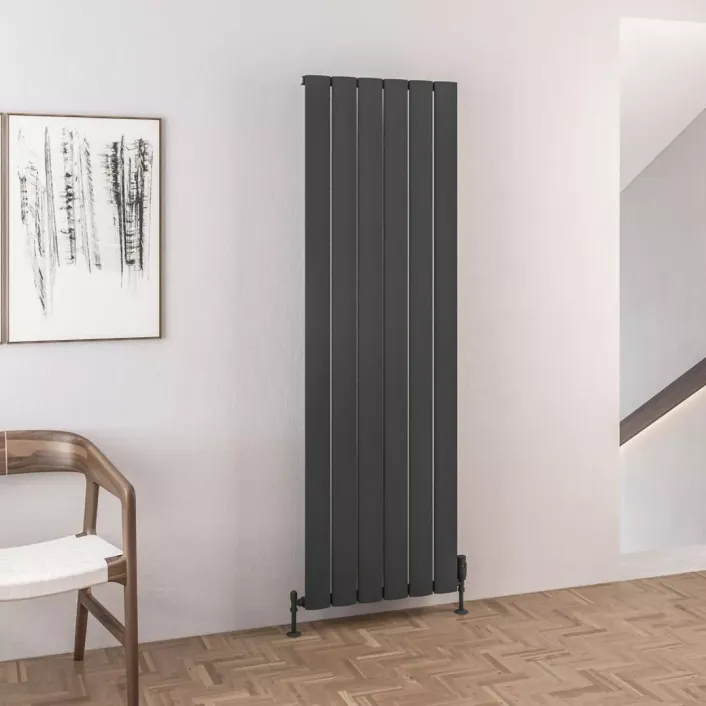 Eastbrook Malmesbury 1800 x 565 Aluminium Radiator Matt Anthracite