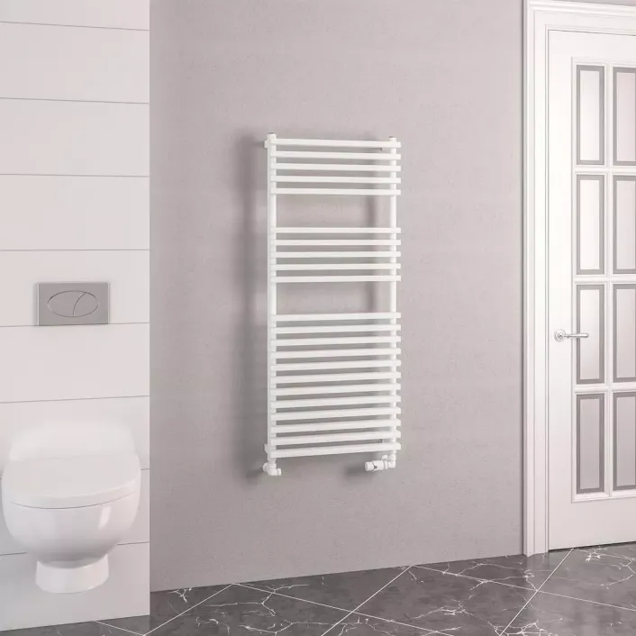 Eastbrook Rowsham 1200 x 500mm Towel Rail Matt White