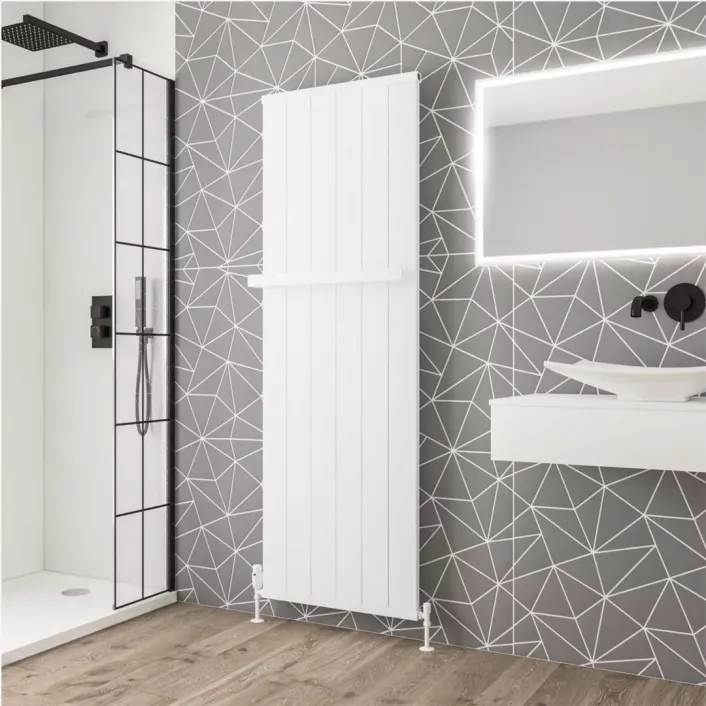 Eastbrook Kingswood Slimline 1800 x 610 Aluminium Radiator Matt White