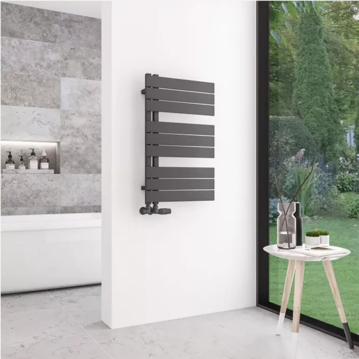 Eastbrook Helmsley 800 x 500 Towel Rail Matt Anthracite