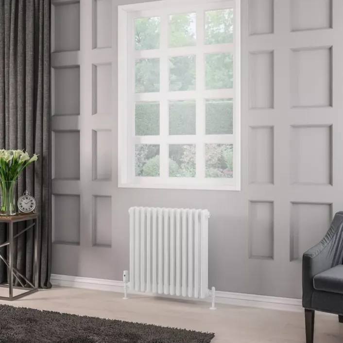 Eastbrook Rivassa 3 Column Radiator 600 x 608mm Gloss White