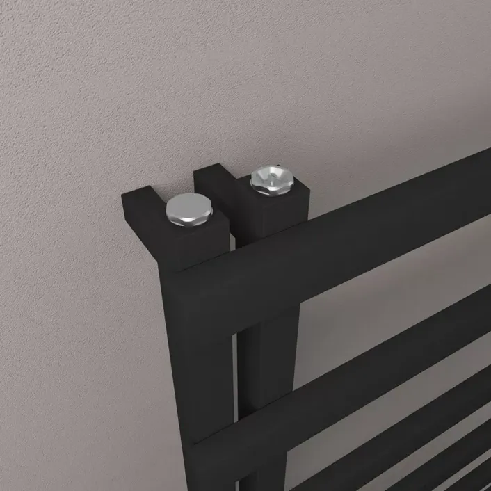 Eastbrook Platani 800 x 600mm Towel Rail Matt Black
