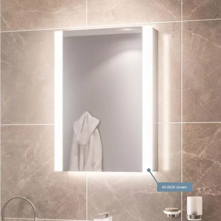 Eastbrook Caldini 400 x 600 x 130 LED 1 Door Mirror Cabinet