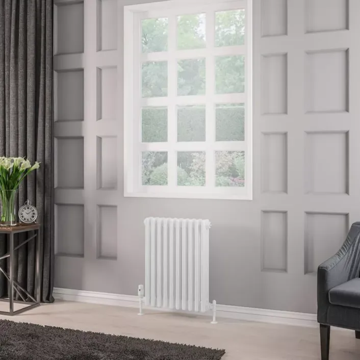 Eastbrook Rivassa 3 Column Radiator 600 x 473mm Gloss White