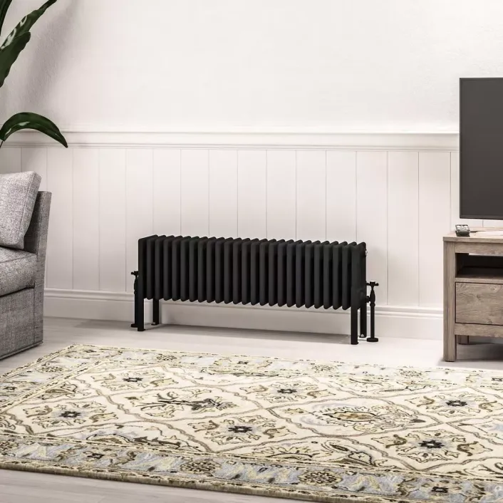 Eastbrook Imperia 6 Column Radiator 300 x 1145mm Matt Black